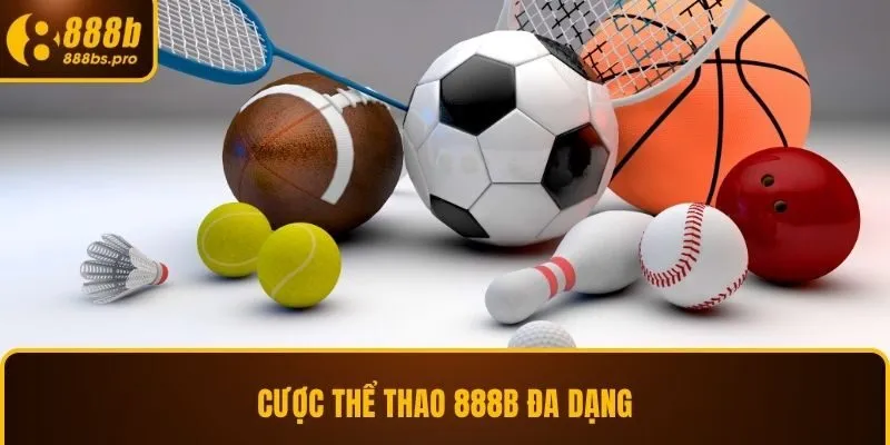 Cược thể thao 888B đa dạng