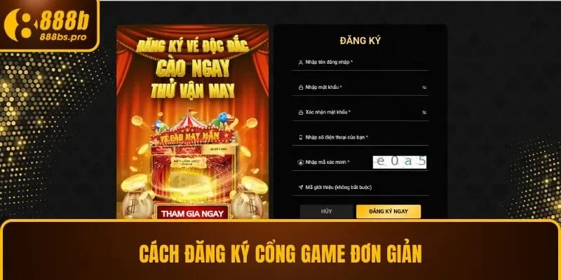 Cách đăng ký cổng game đơn giản